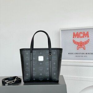 MCM mini basket AREN VISETOS zip-around shopping bag